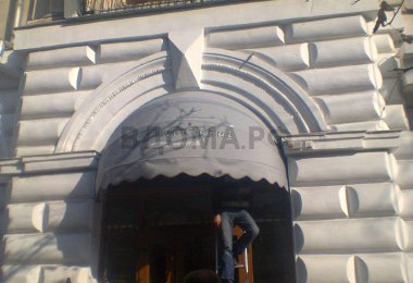 Ракушка, маркиза с нанесением имиджевого трафарета, Севастополь